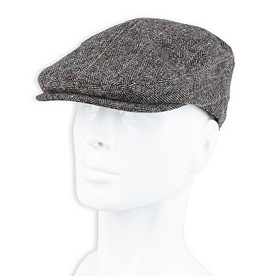 Men's Dockers® Plaid Herringbone Flat Top Wool Blend Ivy Cap
