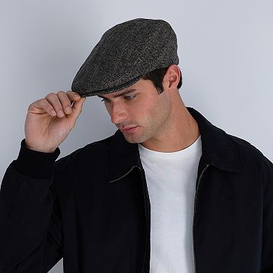 Men's Dockers® Plaid Herringbone Flat Top Wool Blend Ivy Cap