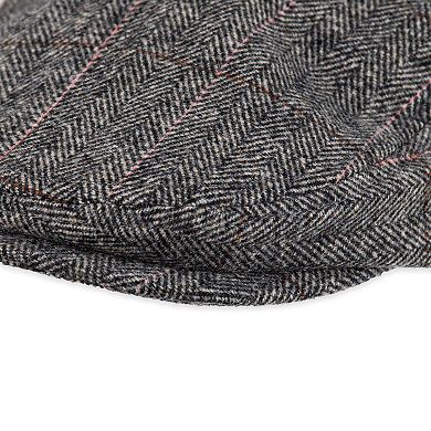 Men's Dockers® Plaid Herringbone Flat Top Wool Blend Ivy Cap