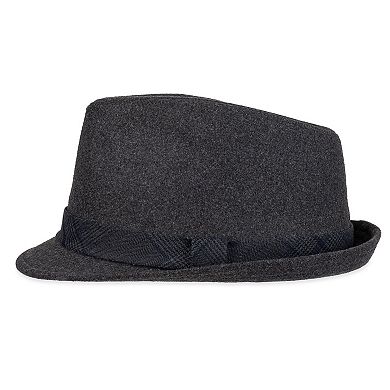 Men's Dockers® Melton Fedora Hat with Plaid Band