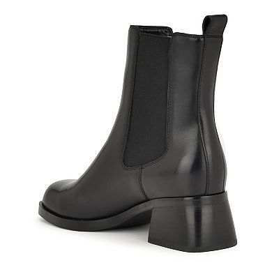 Nine West Leriv Women's Block Heel Leather Dress Boots