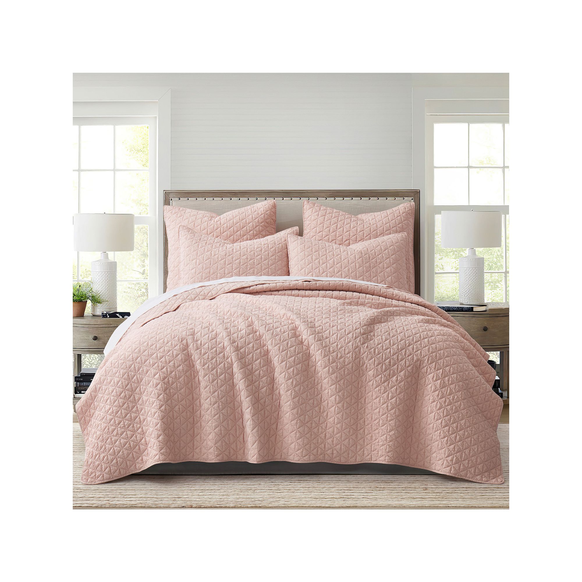 Levtex Home Rowan Quilt Set or Shams, Blush