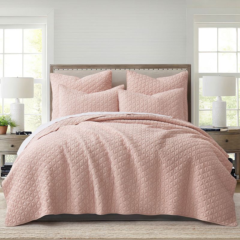 Levtex Home Rowan Quilt Set or Shams, Pink, Full/Queen