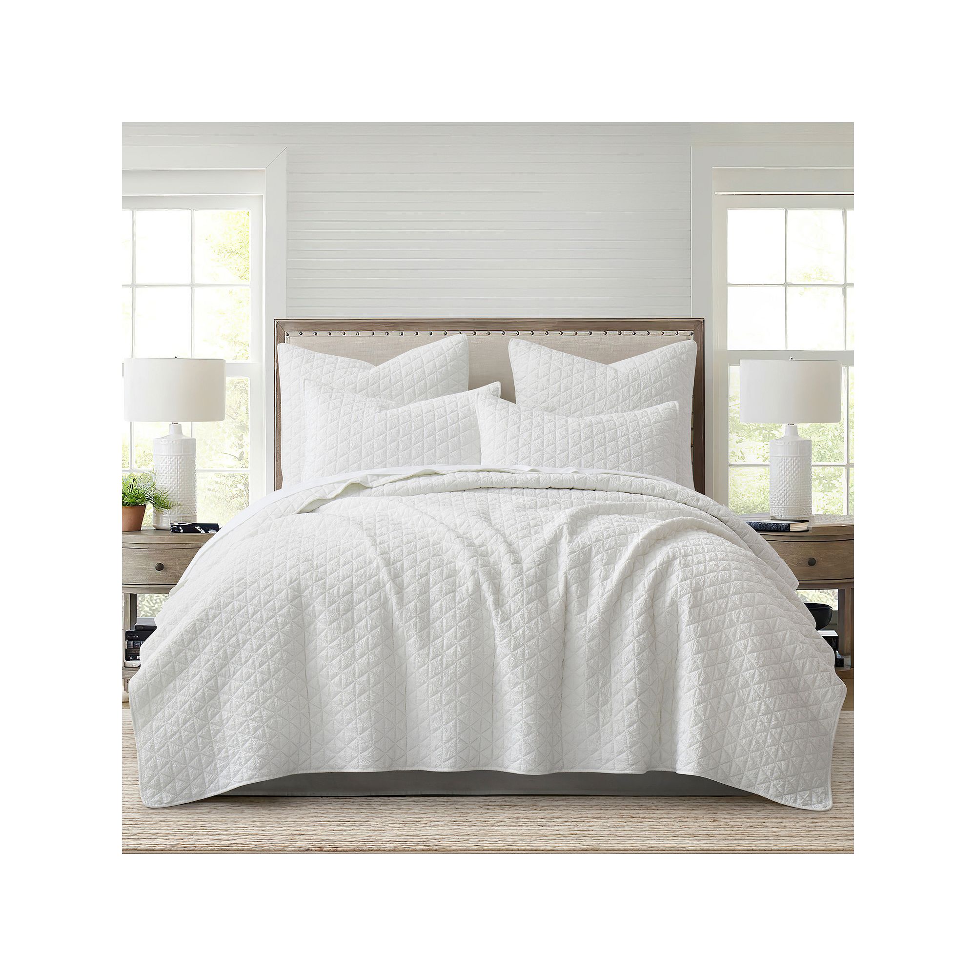 Levtex Home Rowan Quilt Set or Shams, White