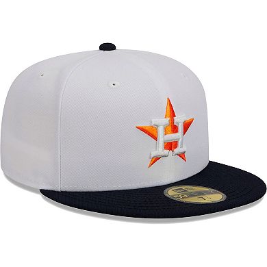 Men's New Era White Houston Astros Optic 59FIFTY Fitted Hat