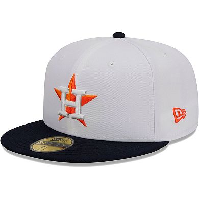 Men's New Era White Houston Astros Optic 59FIFTY Fitted Hat