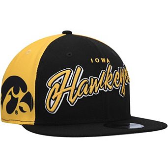 Men's New Era Black Iowa Hawkeyes Outright 9FIFTY Snapback Hat