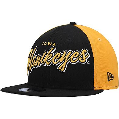 Men's New Era Black Iowa Hawkeyes Outright 9FIFTY Snapback Hat