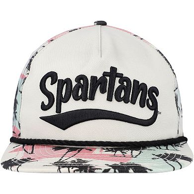 Men's New Era Cream Michigan State Spartans High Tide Golfer Snapback Hat