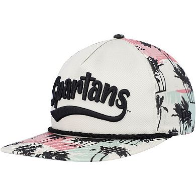 Men's New Era Cream Michigan State Spartans High Tide Golfer Snapback Hat