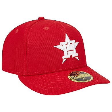 Men's New Era Scarlet Houston Astros Low Profile 59FIFTY Fitted Hat