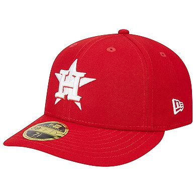 Men's New Era Scarlet Houston Astros Low Profile 59FIFTY Fitted Hat
