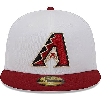 Men's New Era White/Red Arizona Diamondbacks Optic 59FIFTY Fitted Hat