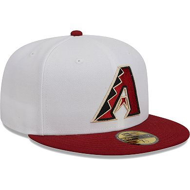 Men's New Era White/Red Arizona Diamondbacks Optic 59FIFTY Fitted Hat