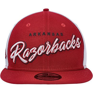 Men's New Era Cardinal Arkansas Razorbacks Outright 9FIFTY Snapback Hat