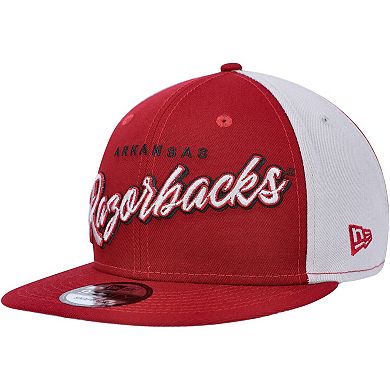 Men's New Era Cardinal Arkansas Razorbacks Outright 9FIFTY Snapback Hat