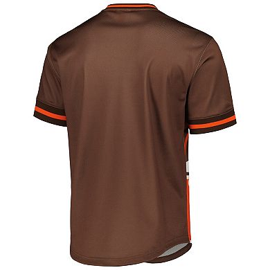 Men's Mitchell & Ness Orange Cleveland Browns Jumbotron 3.0 Mesh V-Neck ...