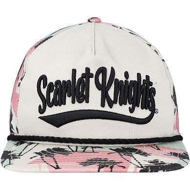 Men's New Era Cream Rutgers Scarlet Knights High Tide Golfer Snapback Hat