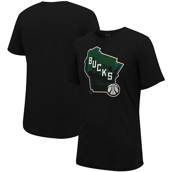 Unisex Stadium Essentials Black Milwaukee Bucks City View T-Shirt