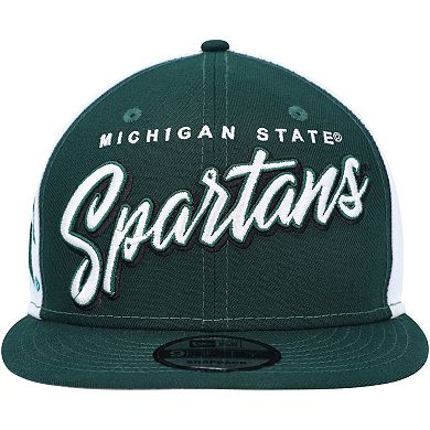 Men's New Era Green Michigan State Spartans Outright 9FIFTY Snapback Hat