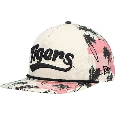 Men's New Era Cream Auburn Tigers High Tide Golfer Snapback Hat