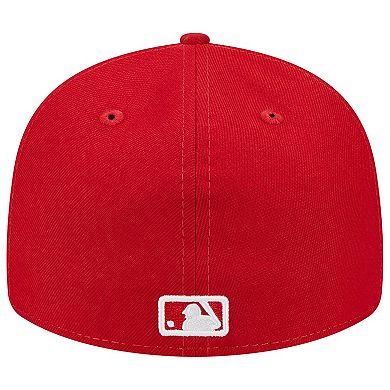 Men's New Era Scarlet Miami Marlins Low Profile 59FIFTY Fitted Hat