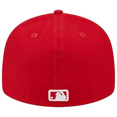Men's New Era Scarlet Los Angeles Angels Low Profile 59FIFTY Fitted Hat