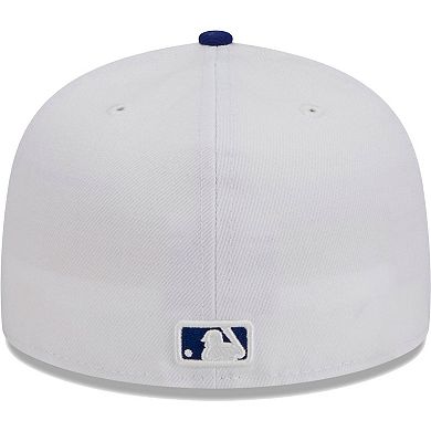 Men's New Era White/Royal Los Angeles Dodgers Optic 59FIFTY Fitted Hat