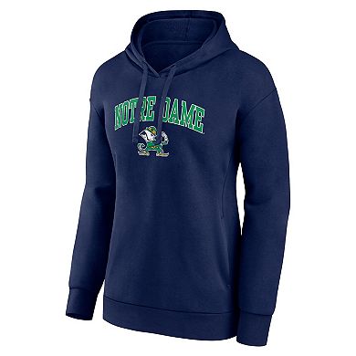 Women's Fanatics Branded Navy Notre Dame Fighting Irish Evergreen Campus Pullover Hoodie