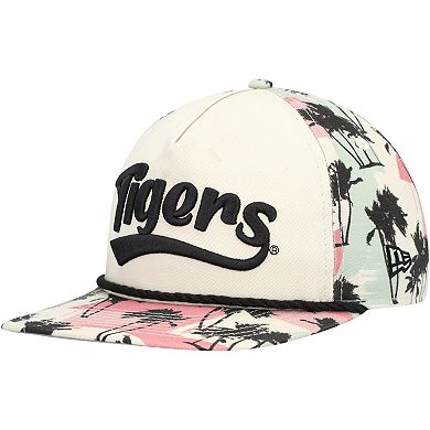 Men's New Era Cream Clemson Tigers High Tide Golfer Snapback Hat
