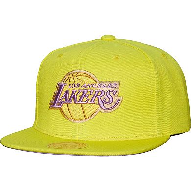 Men's Mitchell & Ness Gold Los Angeles Lakers Hardwood Classics Soul Pastel Snapback Hat