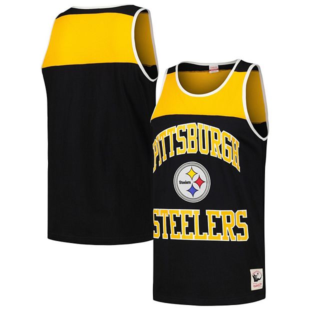 Men's Black/Gold Pittsburgh Steelers Big & Tall Colorblocked T-Shirt