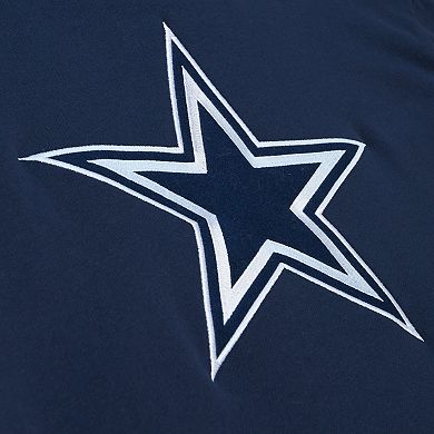 Men's Mitchell & Ness Navy Dallas Cowboys Postgame Short Sleeve Hoodie