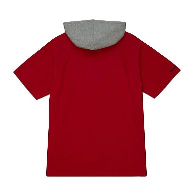 Men's Mitchell & Ness Red Kansas City Chiefs Postgame Short Sleeve Hoodie