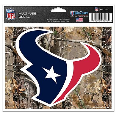 "Houston Texans WinCraft 5"" x 6"" Realtree Camo Multi-Use Decal"