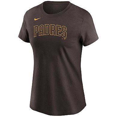 Women's Nike Brown San Diego Padres Wordmark T-Shirt