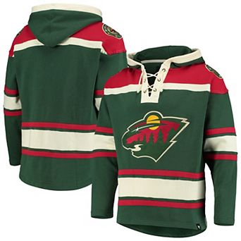 Men's '47 Green Minnesota Wild Superior Lacer Pullover Hoodie