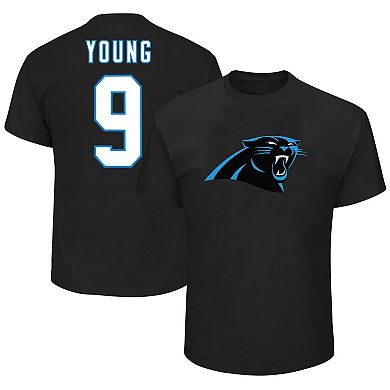 Men's Fanatics Branded Bryce Young Black Carolina Panthers Big & Tall Player Name & Number T-Shirt
