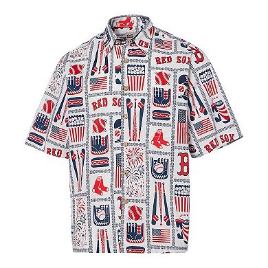 Men's Reyn Spooner White Boston Red Sox Americana Button-Up Shirt