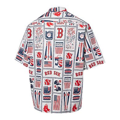 Men's Reyn Spooner White Boston Red Sox Americana Button-Up Shirt