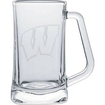 Wisconsin Badgers 15oz. Frost Etch Glass Tankard