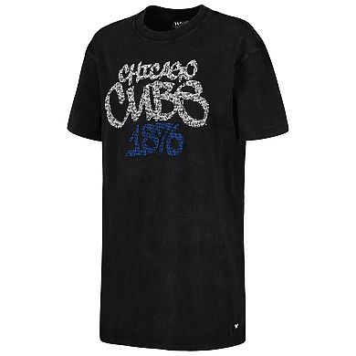 Women's The Wild Collective Black Chicago Cubs T-Shirt Dress