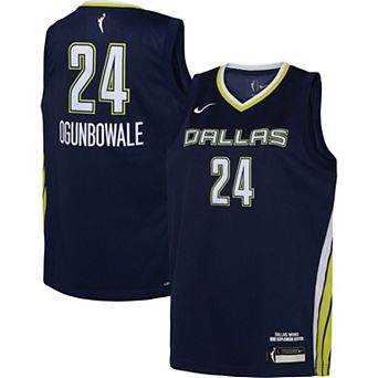 Youth Nike Arike Ogunbowale Navy Dallas Wings 2021 Explorer Edition Victory Player Jersey