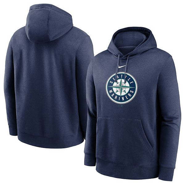 Men's Nike Navy Seattle Mariners Alternate Logo Club Pullover Hoodie