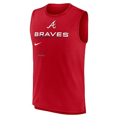Men's Nike Red Atlanta Braves Exceed Performance Tank Top