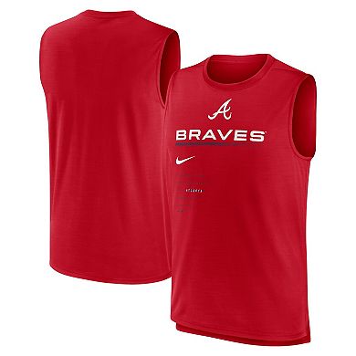 Men's Nike Red Atlanta Braves Exceed Performance Tank Top