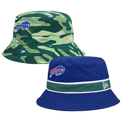 Men's New Era Royal/Camo Buffalo Bills Reversible Bucket Hat