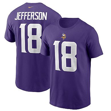 Men's Nike Justin Jefferson Purple Minnesota Vikings Player Name & Number T-Shirt