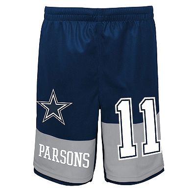 Youth Micah Parsons Navy Dallas Cowboys Player Name & Number Shorts
