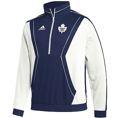 Men's adidas Blue Toronto Maple Leafs Team Classics Half-Zip Jacket